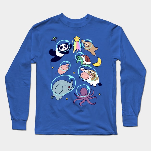 Space Animals! Long Sleeve T-Shirt by saradaboru